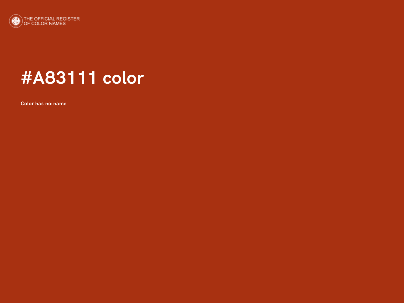 #A83111 color image