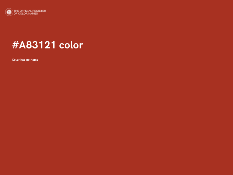 #A83121 color image