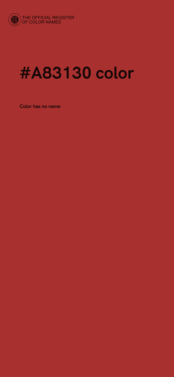 #A83130 color image