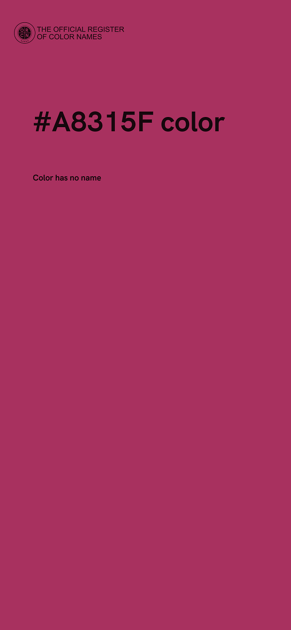 #A8315F color image