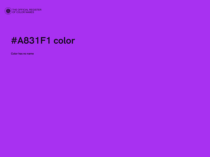 #A831F1 color image