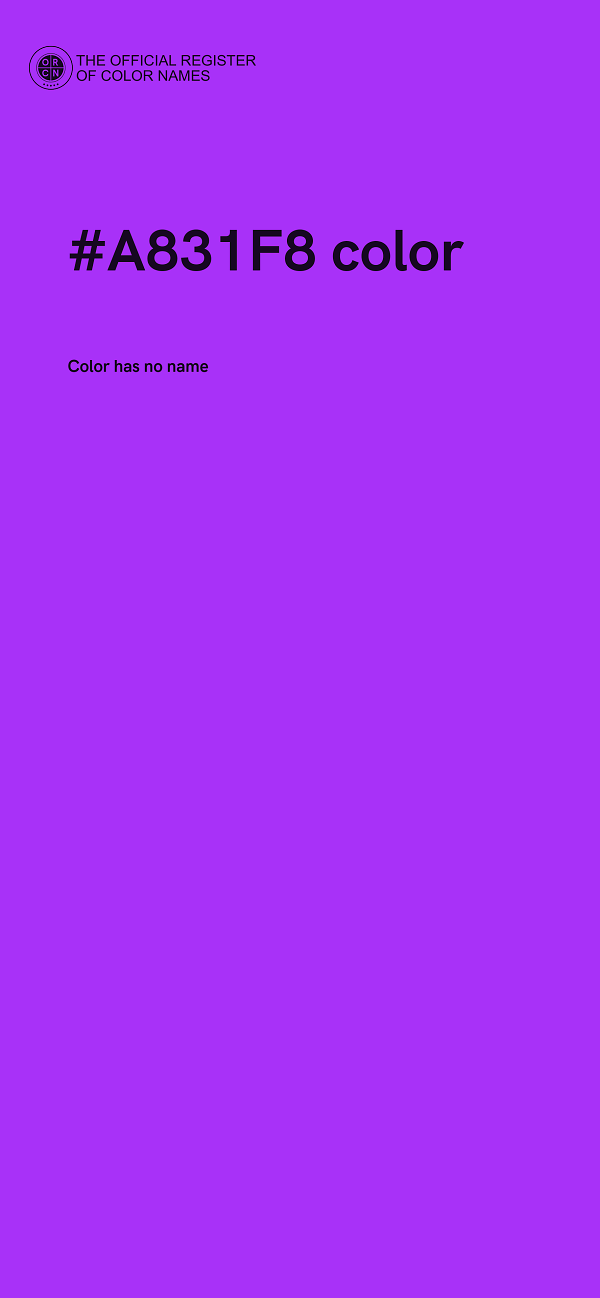 #A831F8 color image