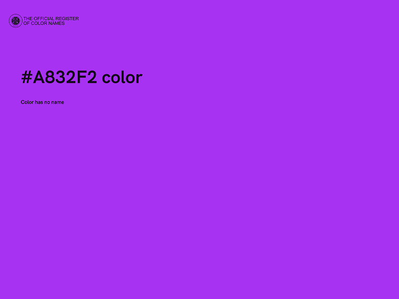 #A832F2 color image