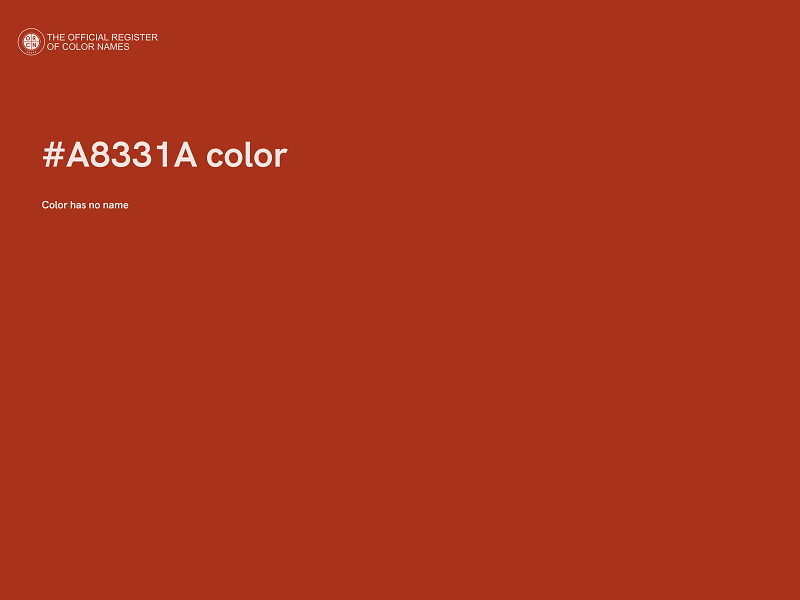 #A8331A color image