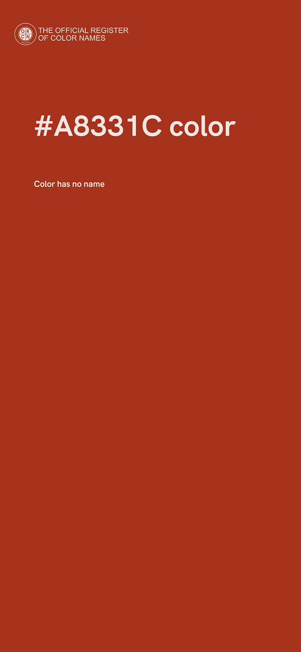 #A8331C color image