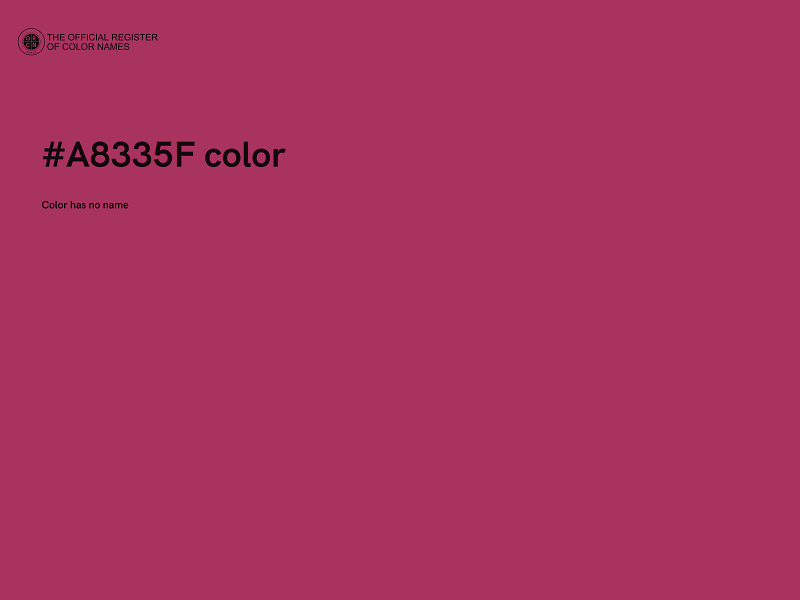 #A8335F color image