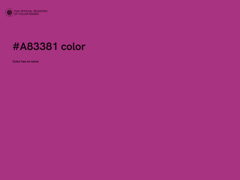 #A83381 color image