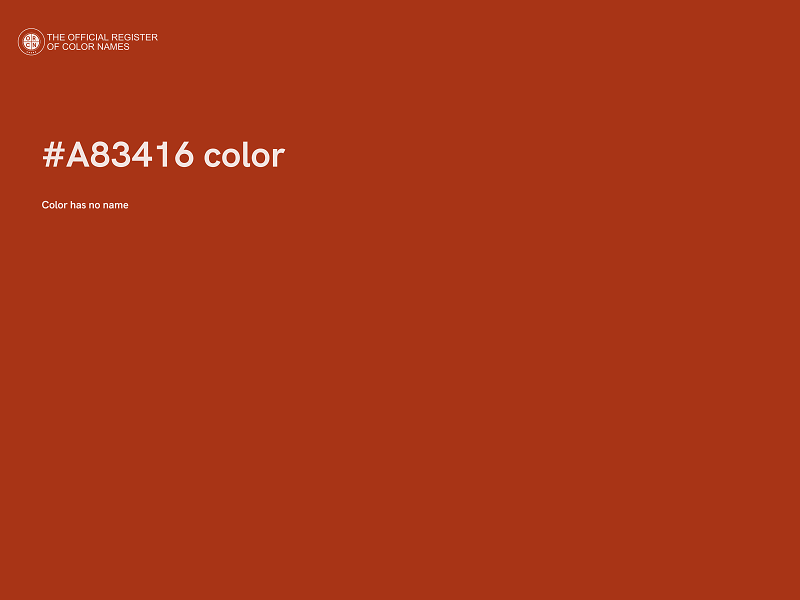 #A83416 color image