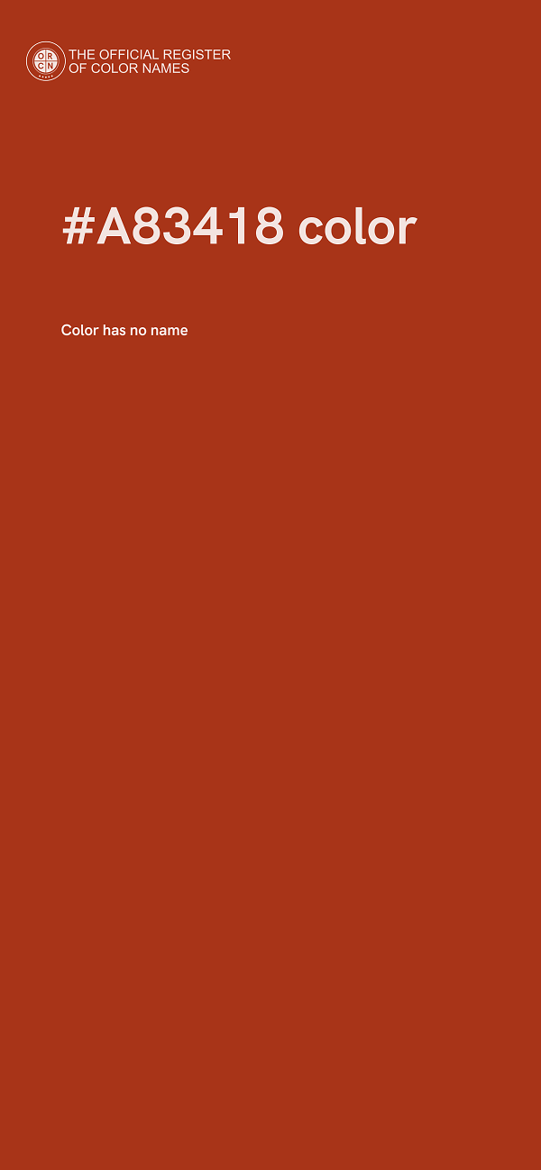 #A83418 color image