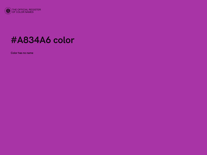 #A834A6 color image