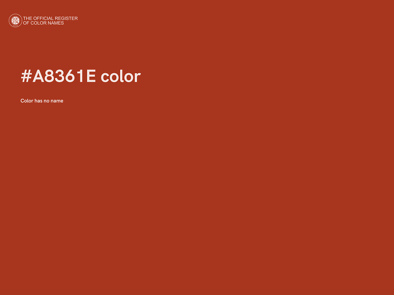 #A8361E color image