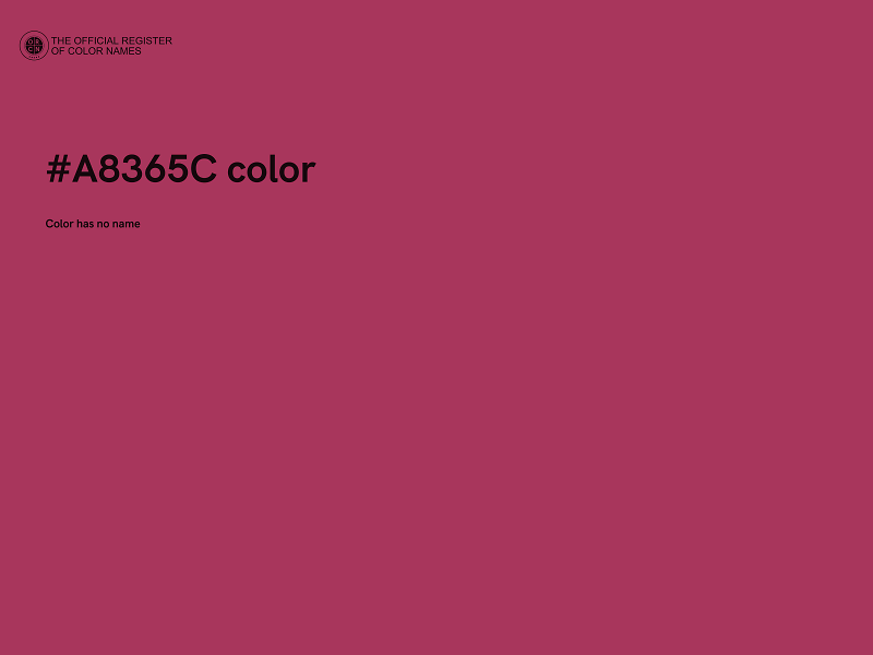#A8365C color image