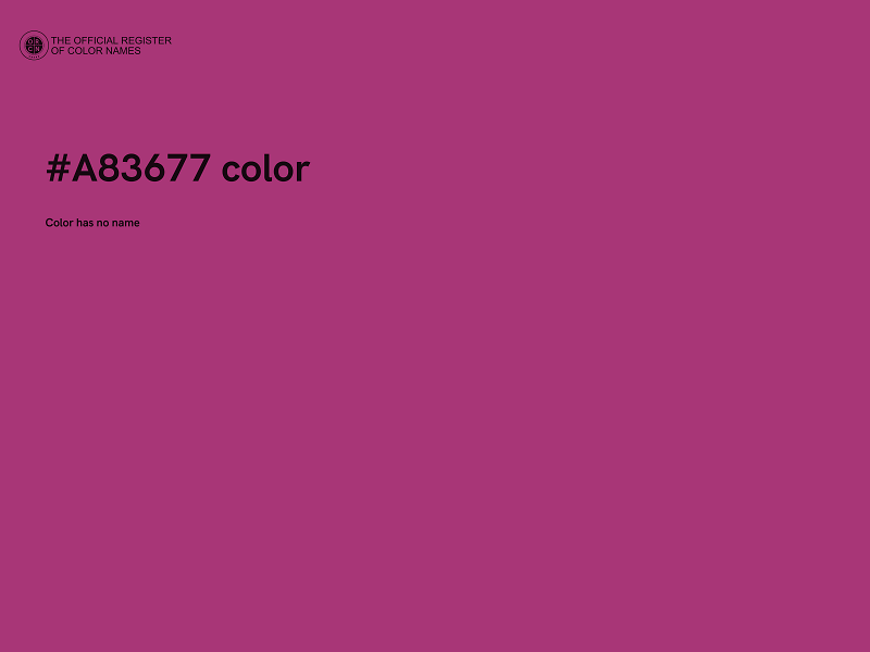 #A83677 color image