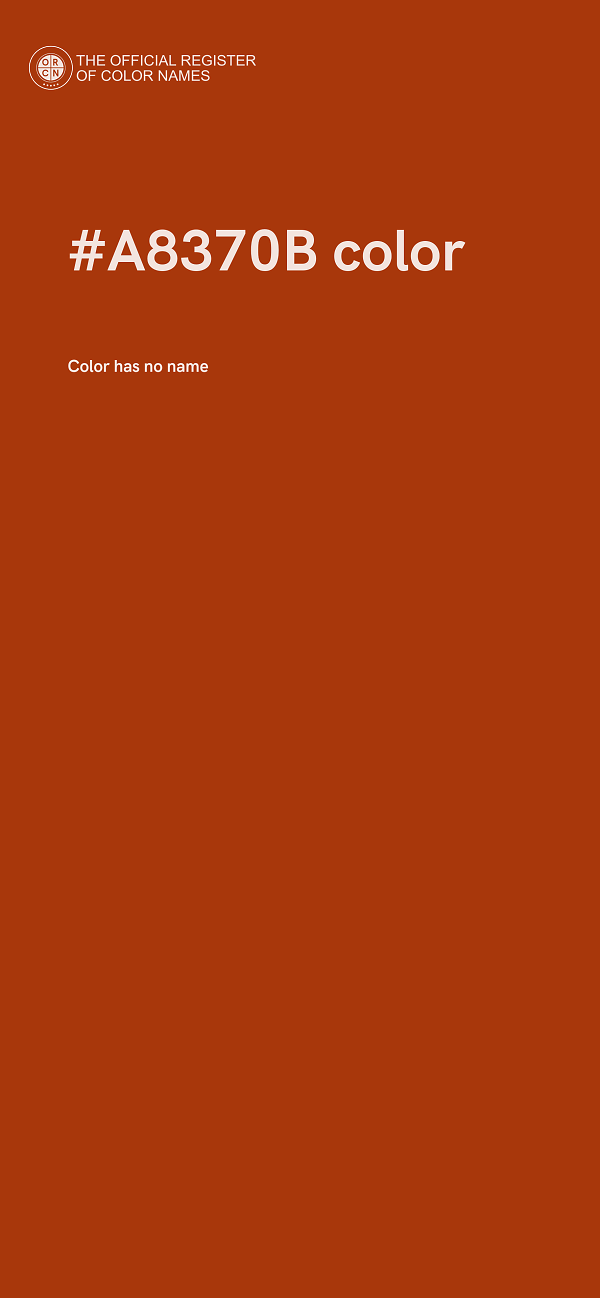 #A8370B color image