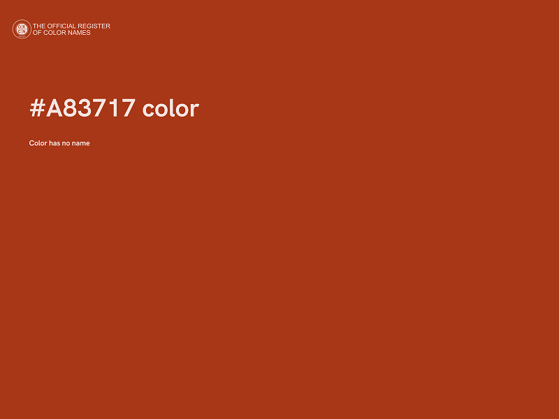 #A83717 color image