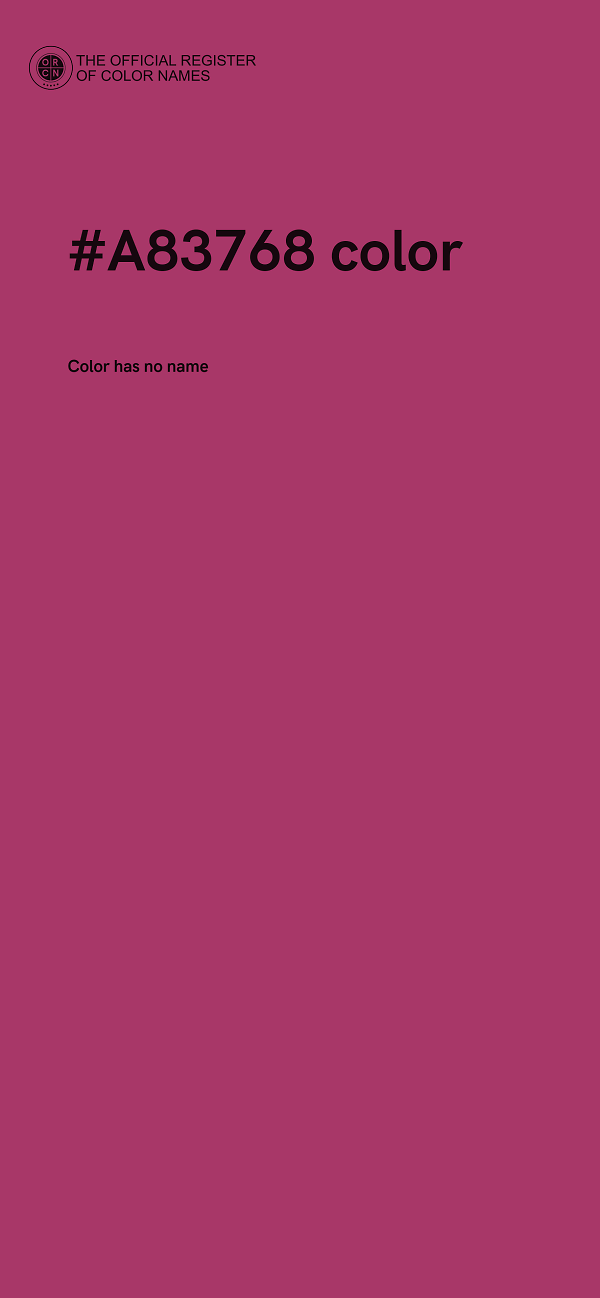 #A83768 color image
