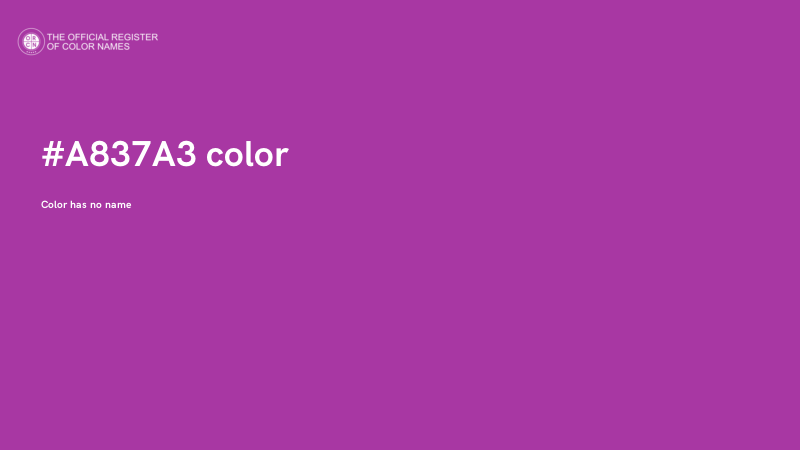 #A837A3 color image