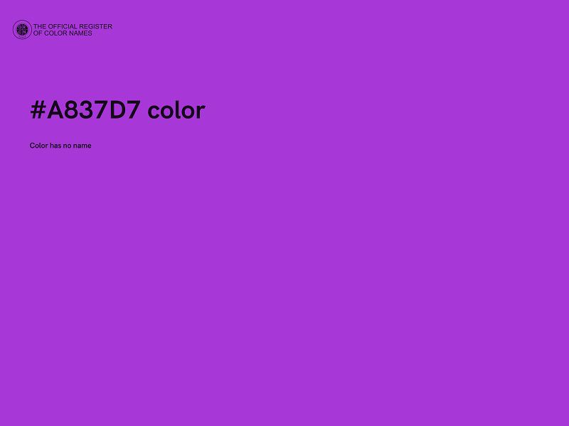 #A837D7 color image