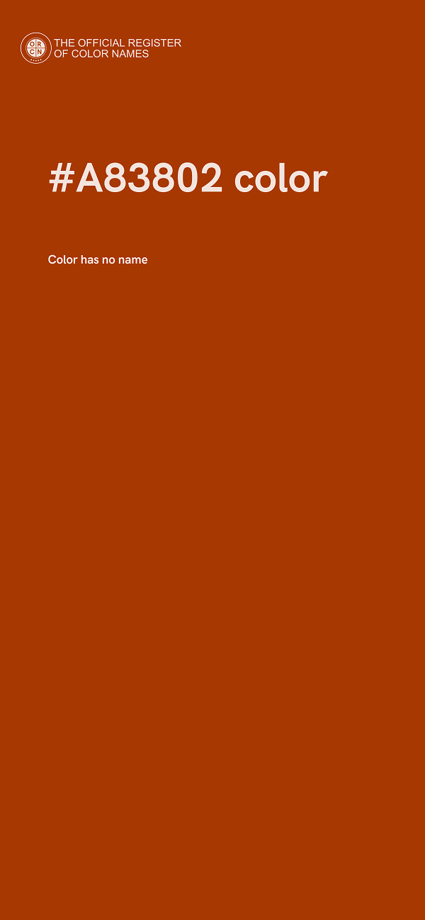 #A83802 color image