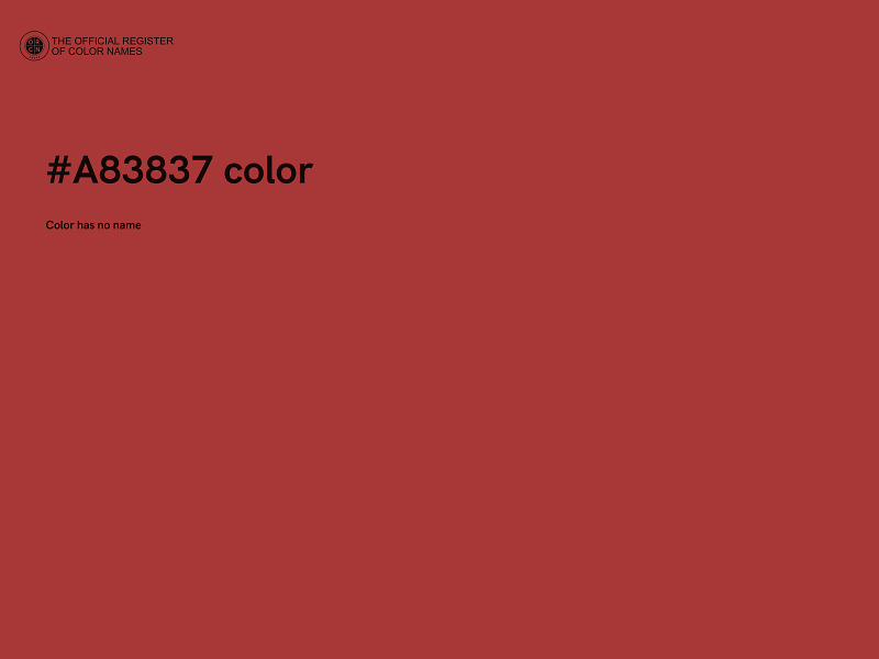 #A83837 color image