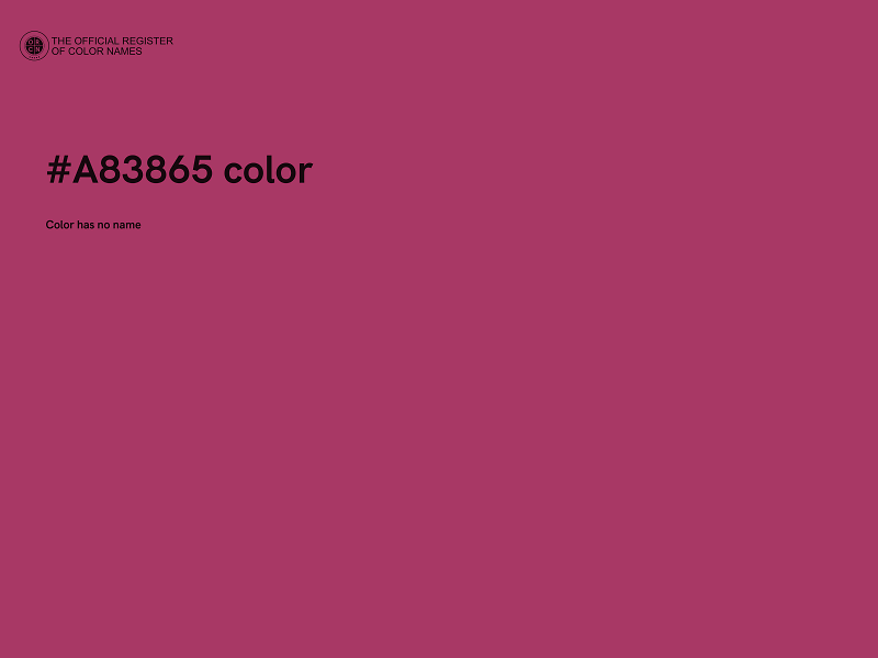 #A83865 color image