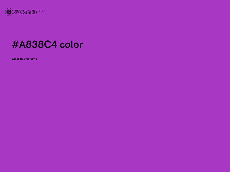 #A838C4 color image
