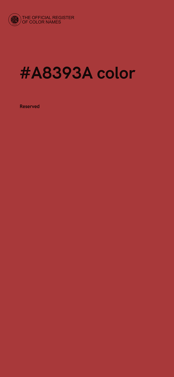 #A8393A color image