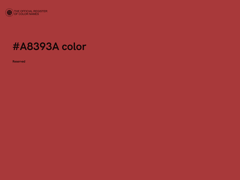 #A8393A color image