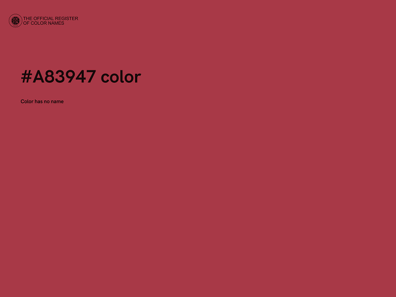 #A83947 color image