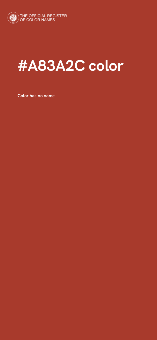 #A83A2C color image