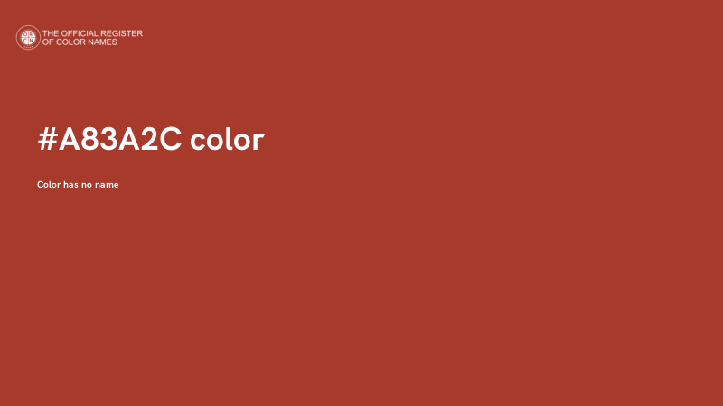 #A83A2C color image