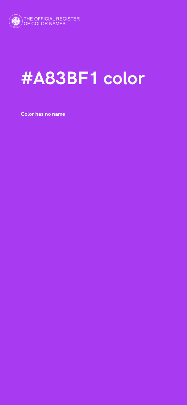 #A83BF1 color image