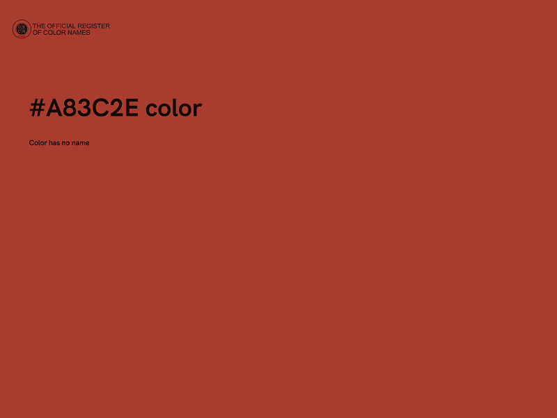 #A83C2E color image