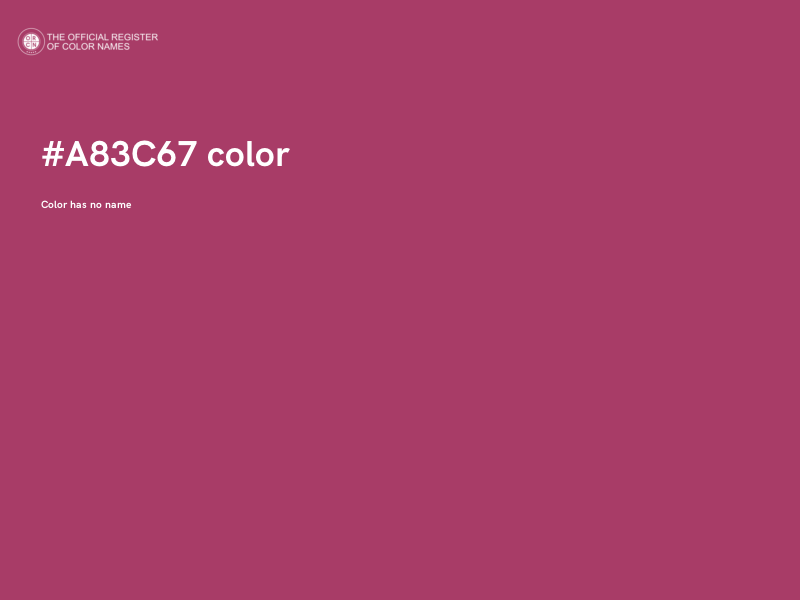 #A83C67 color image