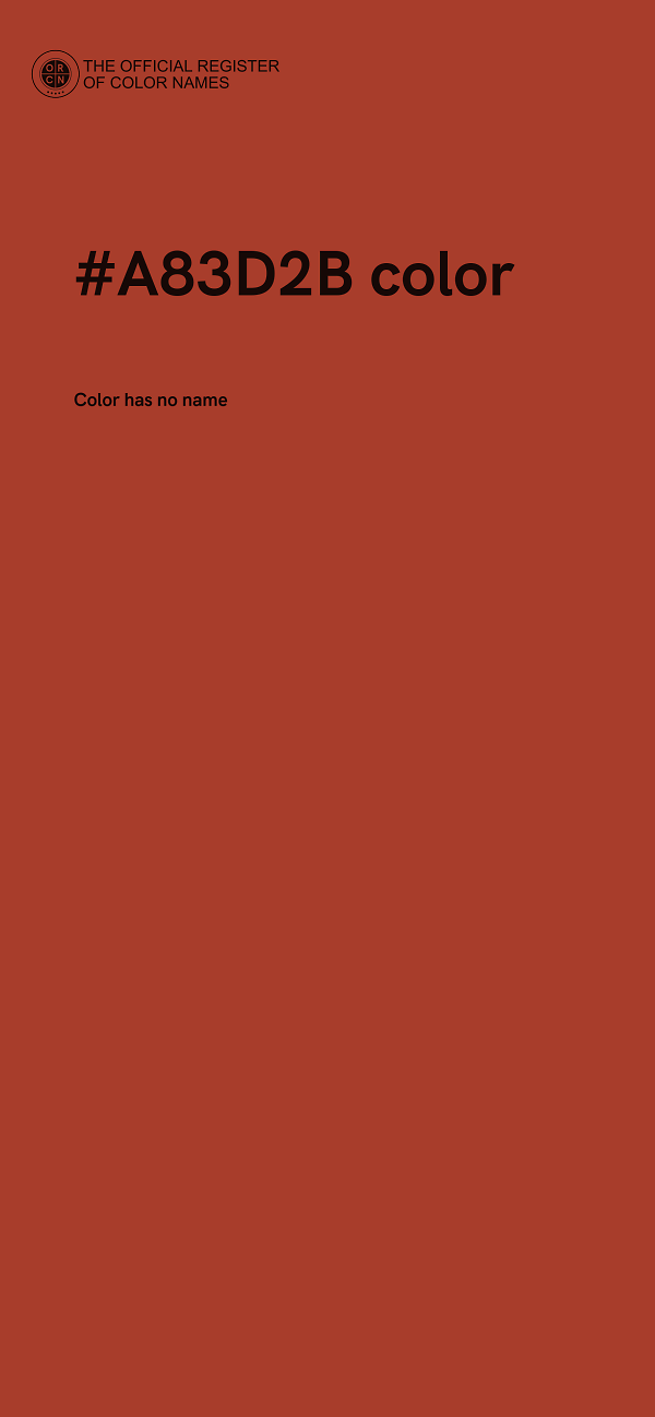 #A83D2B color image