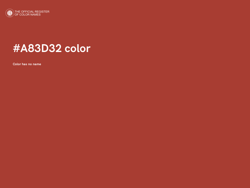 #A83D32 color image