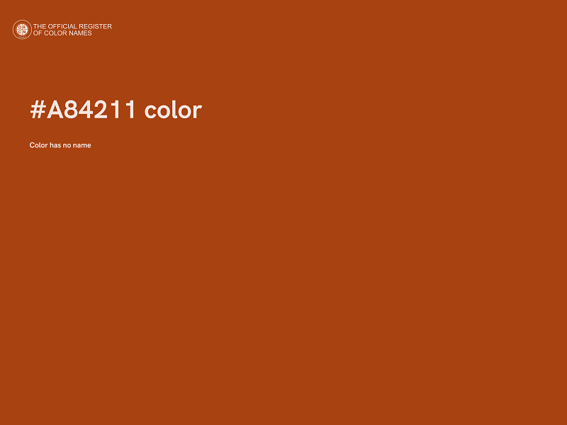 #A84211 color image