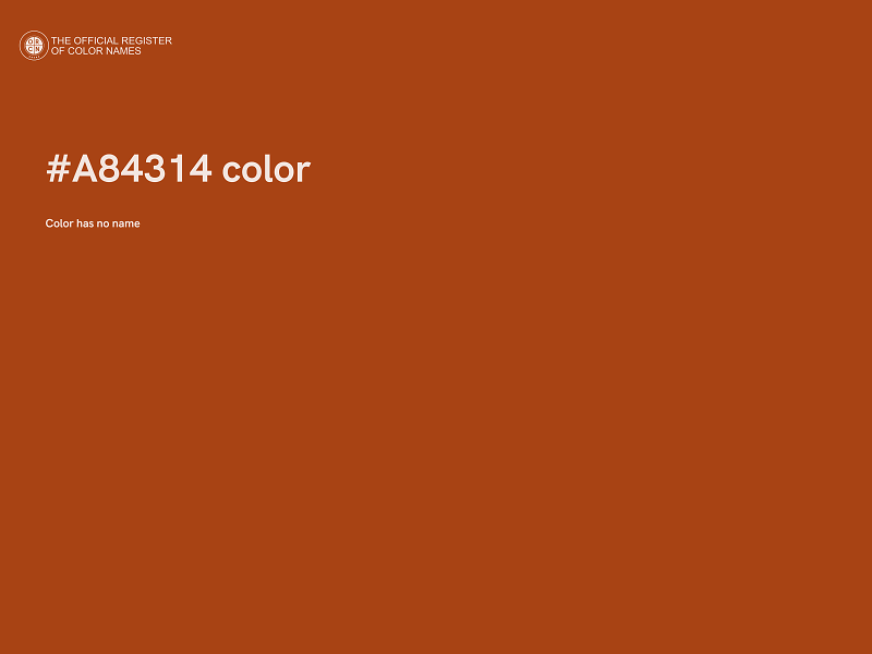 #A84314 color image