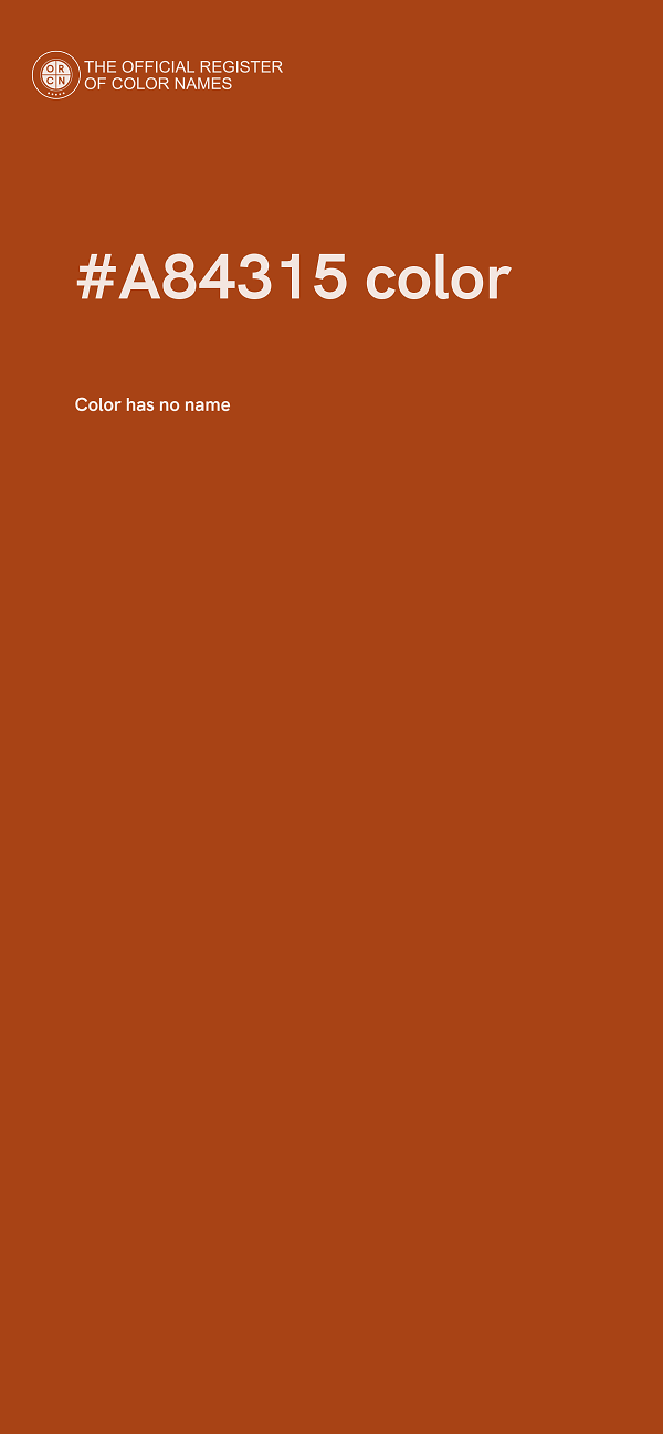 #A84315 color image