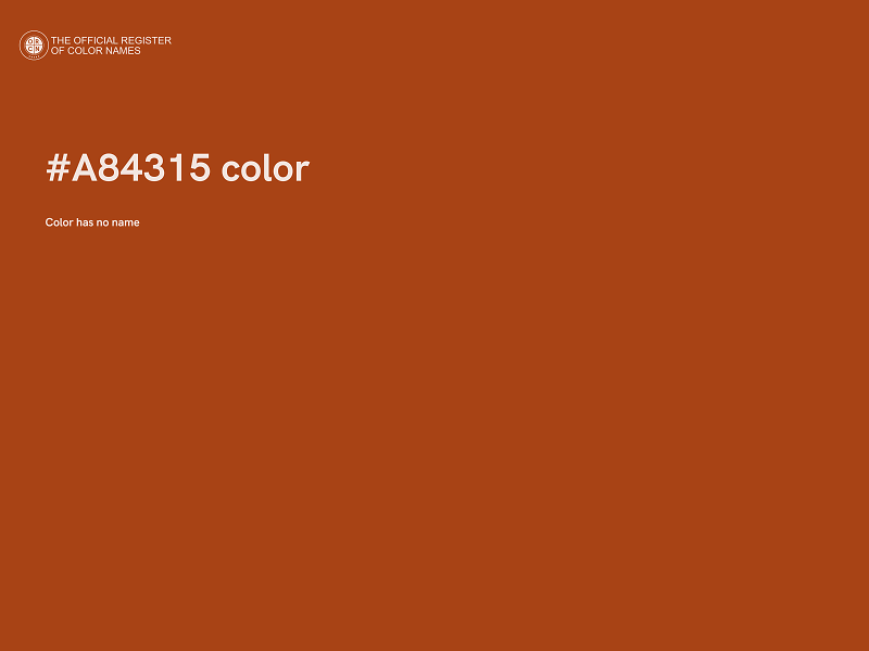#A84315 color image