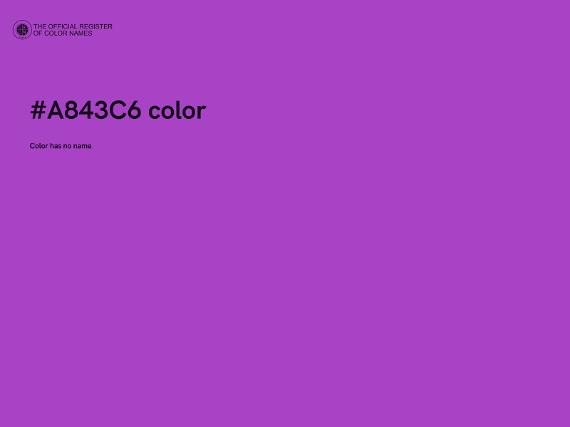 #A843C6 color image