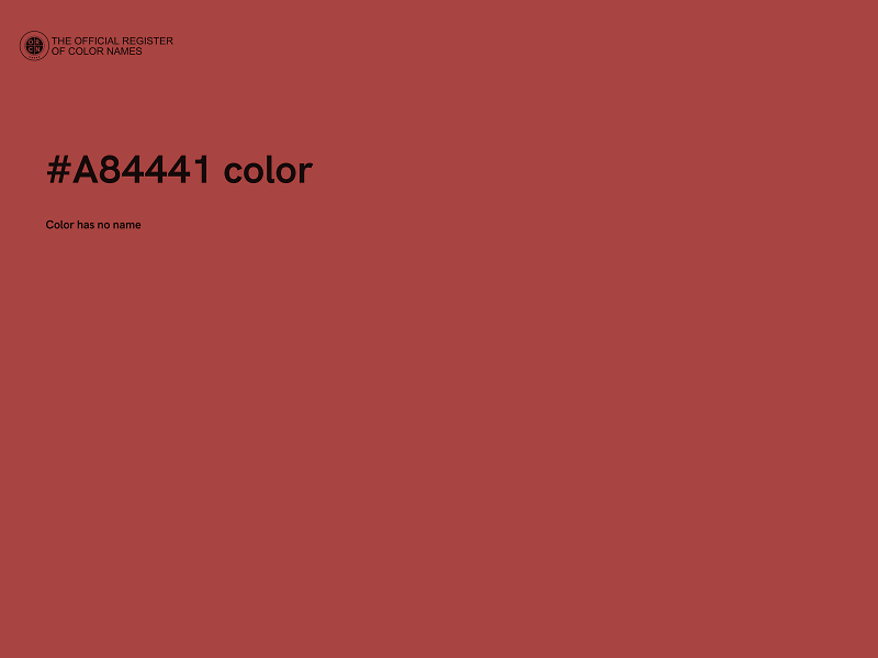 #A84441 color image