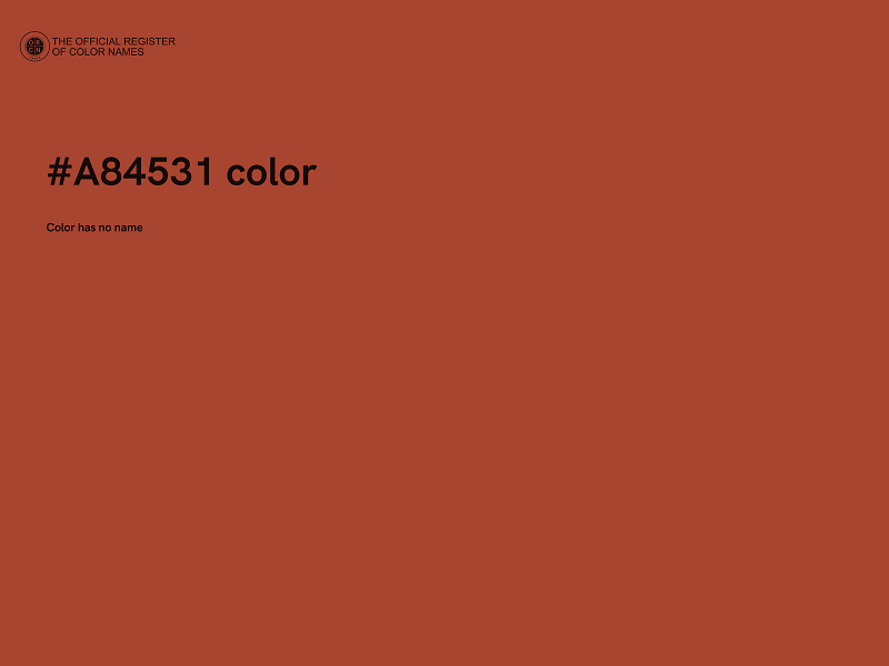 #A84531 color image