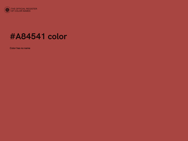 #A84541 color image