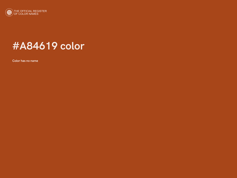 #A84619 color image