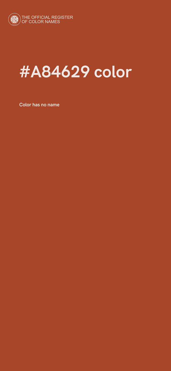 #A84629 color image