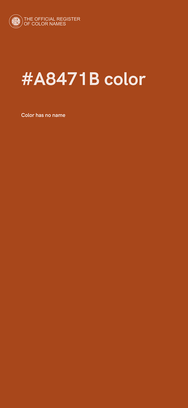 #A8471B color image