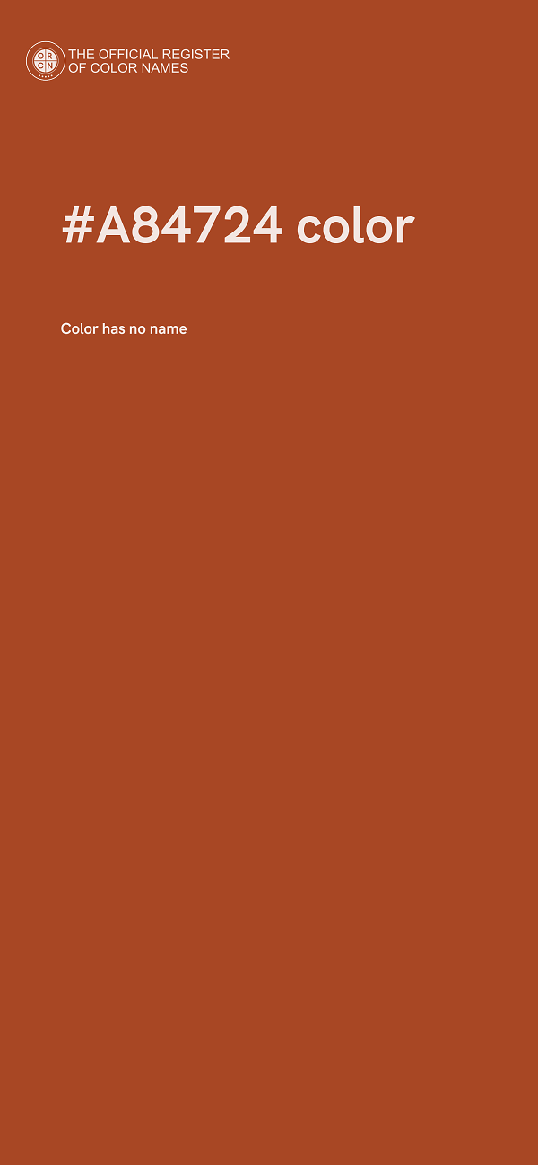#A84724 color image