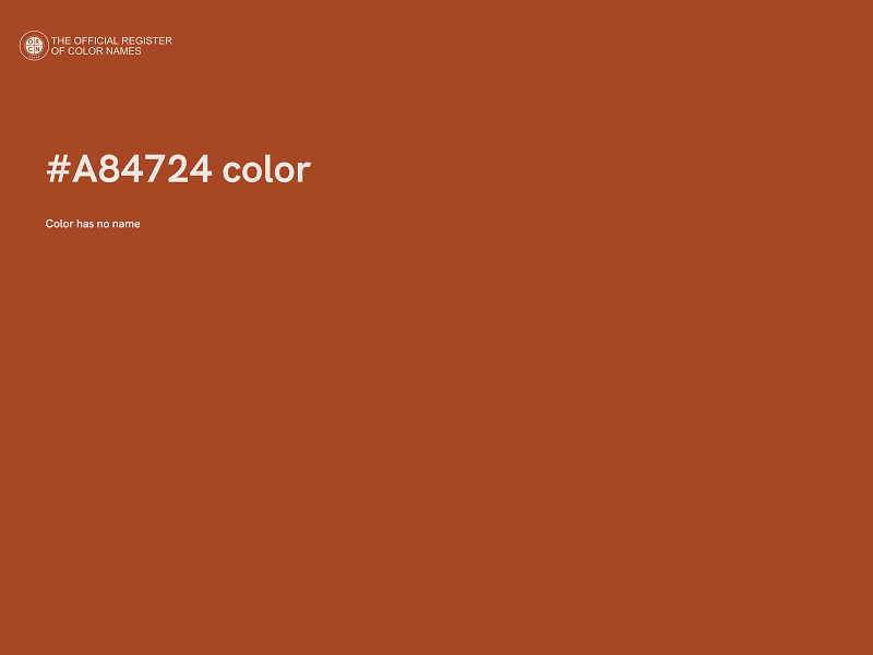 #A84724 color image