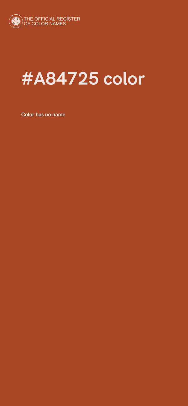 #A84725 color image
